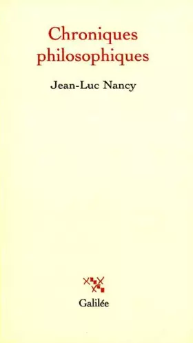 Couverture du produit · Chroniques philosophiques