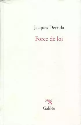 Couverture du produit · Force de loi