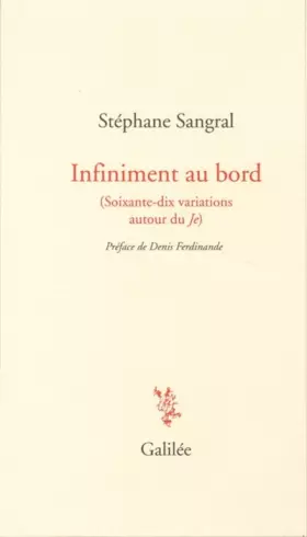 Couverture du produit · Infiniment au bord