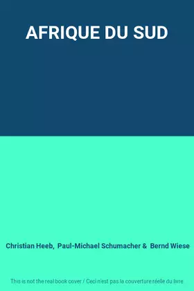 Couverture du produit · AFRIQUE DU SUD