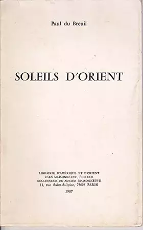 Couverture du produit · Soleils d'Orient