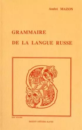 Couverture du produit · Grammaire de la langue russe