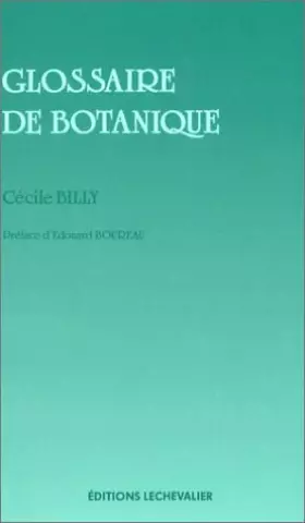 Couverture du produit · Glossaire de botanique