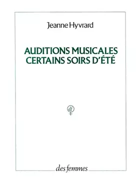 Couverture du produit · Auditions musicales certains soirs d'été