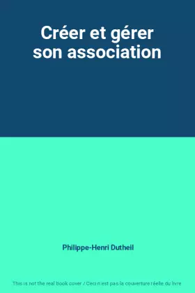 Couverture du produit · Créer et gérer son association