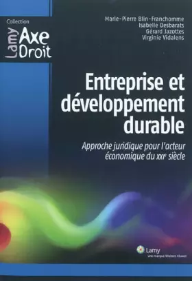 Couverture du produit · ENTREPRISE ET DEVELOPPEMENT DURABLE