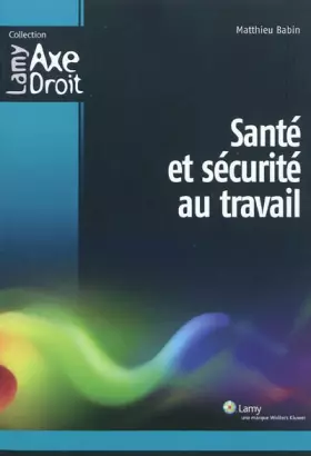 Couverture du produit · Santé et sécurité au travail