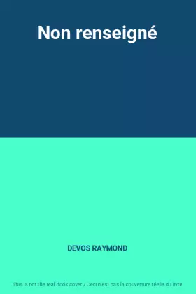 Couverture du produit · Non renseigné