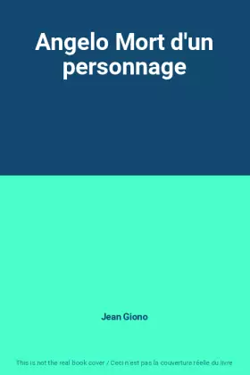 Couverture du produit · Angelo Mort d'un personnage