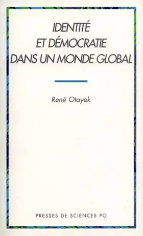 Couverture du produit · Identité et démocratie