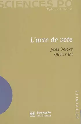 Couverture du produit · L'acte de vote