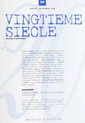 Couverture du produit · Vingtième siècle numéro 59