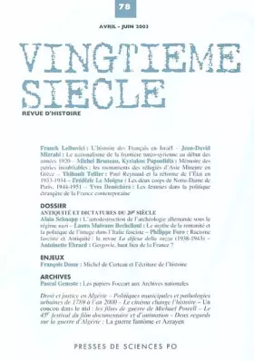 Couverture du produit · VINGTIEME SIECLE 78