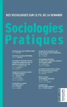 Couverture du produit · Sociologies pratiques 37, 2018
