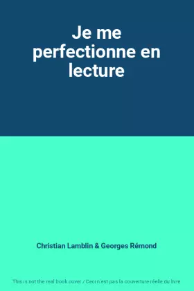 Couverture du produit · Je me perfectionne en lecture