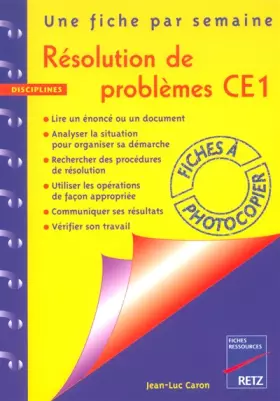 Couverture du produit · Résolution de problèmes : CE1
