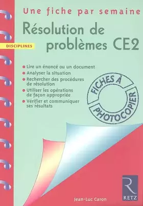 Couverture du produit · Résolution de problèmes CE2