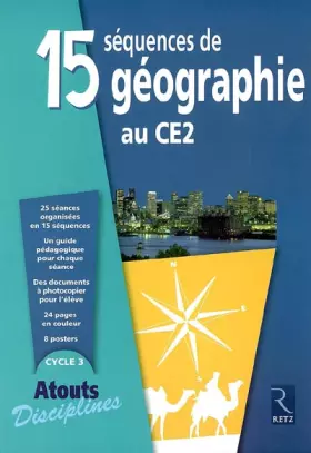 Couverture du produit · 15 séquences de géographie au CE2 (Enseignant)