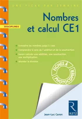 Couverture du produit · Nombres et calcul