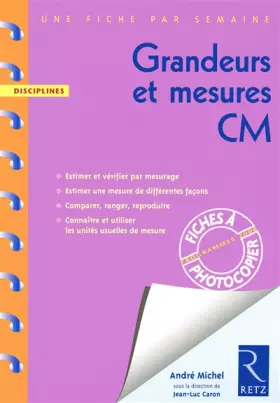 Couverture du produit · Grandeurs et mesures CM