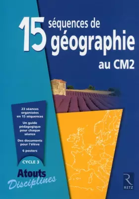 Couverture du produit · 15 séquences de géographie au CM2