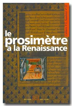 Couverture du produit · Le prosimètre à la Renaissance