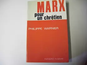 Couverture du produit · Marx pour un chrétien