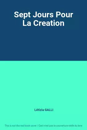 Couverture du produit · Sept Jours Pour La Creation