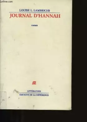 Couverture du produit · Journal d'Hannah