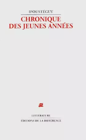 Couverture du produit · Chronique des jeunes années