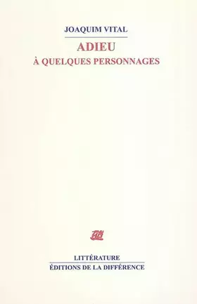 Couverture du produit · Adieu à quelques personnages