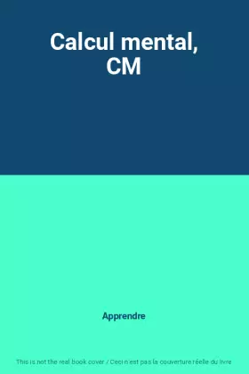 Couverture du produit · Calcul mental, CM