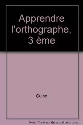Couverture du produit · Orth 3e relie                                                                                 060697