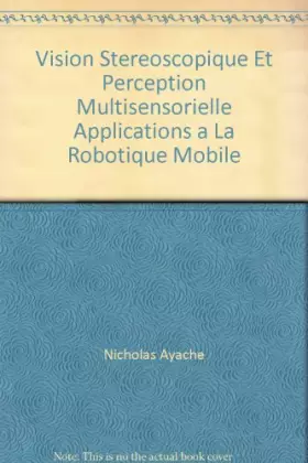Couverture du produit · Vision Stereoscopique et Perception Multisensorielle