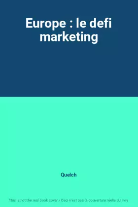 Couverture du produit · Europe : le defi marketing