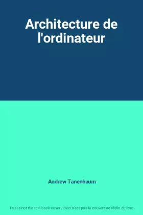 Couverture du produit · Architecture de l'ordinateur