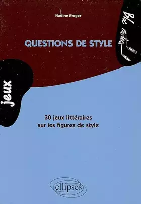 Couverture du produit · Questions de Style & Jeux de Mots