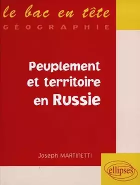 Couverture du produit · Peuplement et territoire en Russie