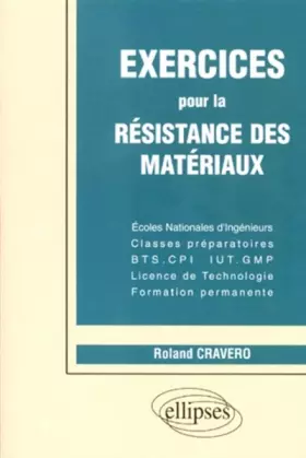 Couverture du produit · Exercices pour la résistance des matériaux