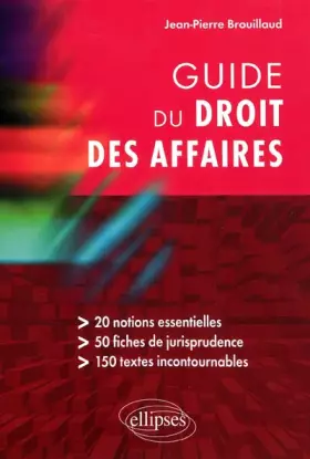 Couverture du produit · Guide du droit des affaires