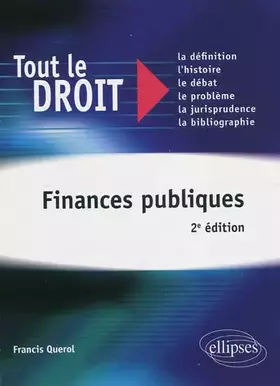 Couverture du produit · Finances publiques
