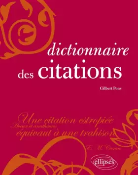 Couverture du produit · Dictionnaire des citations