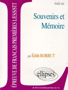 Couverture du produit · Souvenirs et mémoire