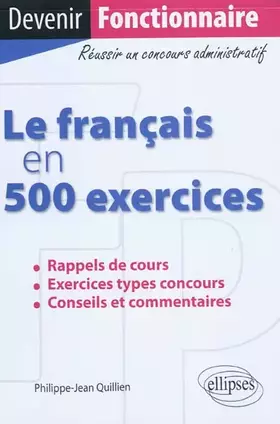 Couverture du produit · Français en 500 QCM