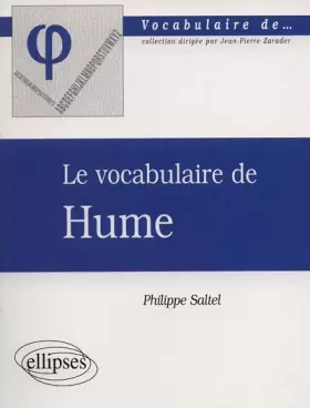 Couverture du produit · Le vocabulaire de Hume