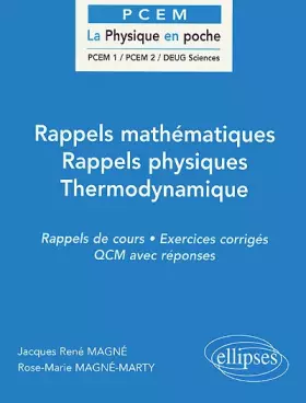 Couverture du produit · Rappels mathématiques / Rappels physiques / Thermodynamique