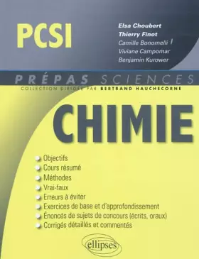 Couverture du produit · Chimie PCSI