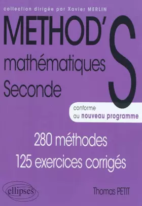 Couverture du produit · Méthod's Mathématiques Seconde Conforme au Nouveau Programme