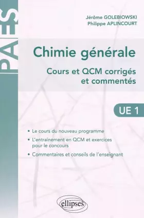 Couverture du produit · Chimie rappels de cours & qcm corrigés commentés