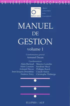 Couverture du produit · Manuel de gestion, volume 1